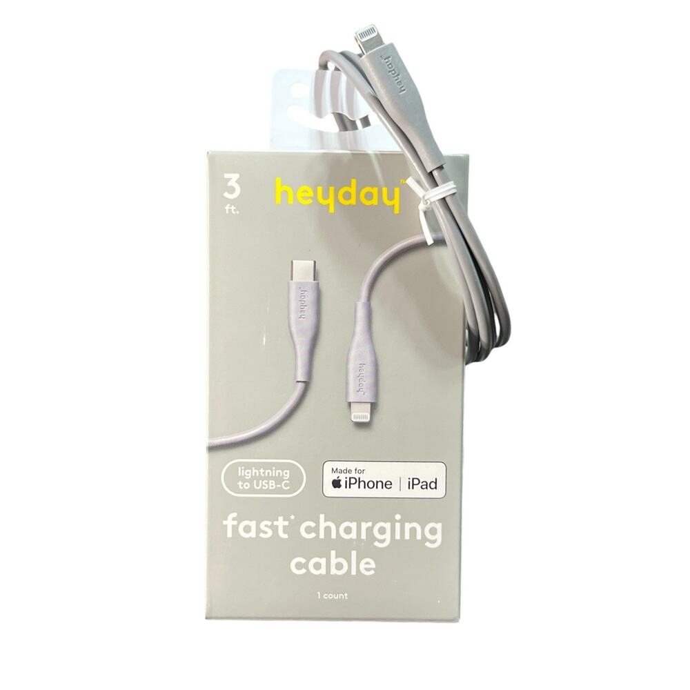Heyday 3 Ft iPhone iPad Face Charging Cable NIB